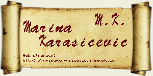 Marina Karašićević vizit kartica